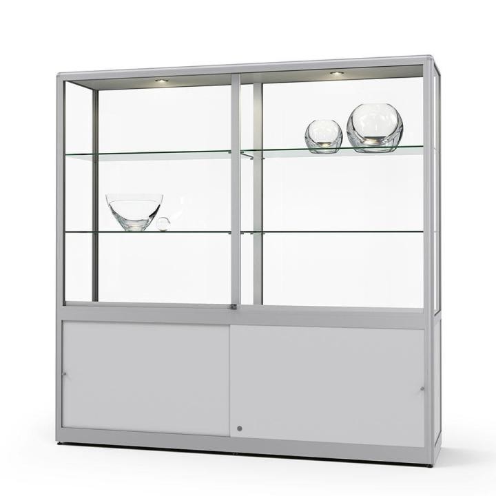 Schrankvitrine - Glasvitrine mit Unterschrank